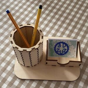 PORTA PENNE con  PORTA BIGLIETTI DA VISITA 